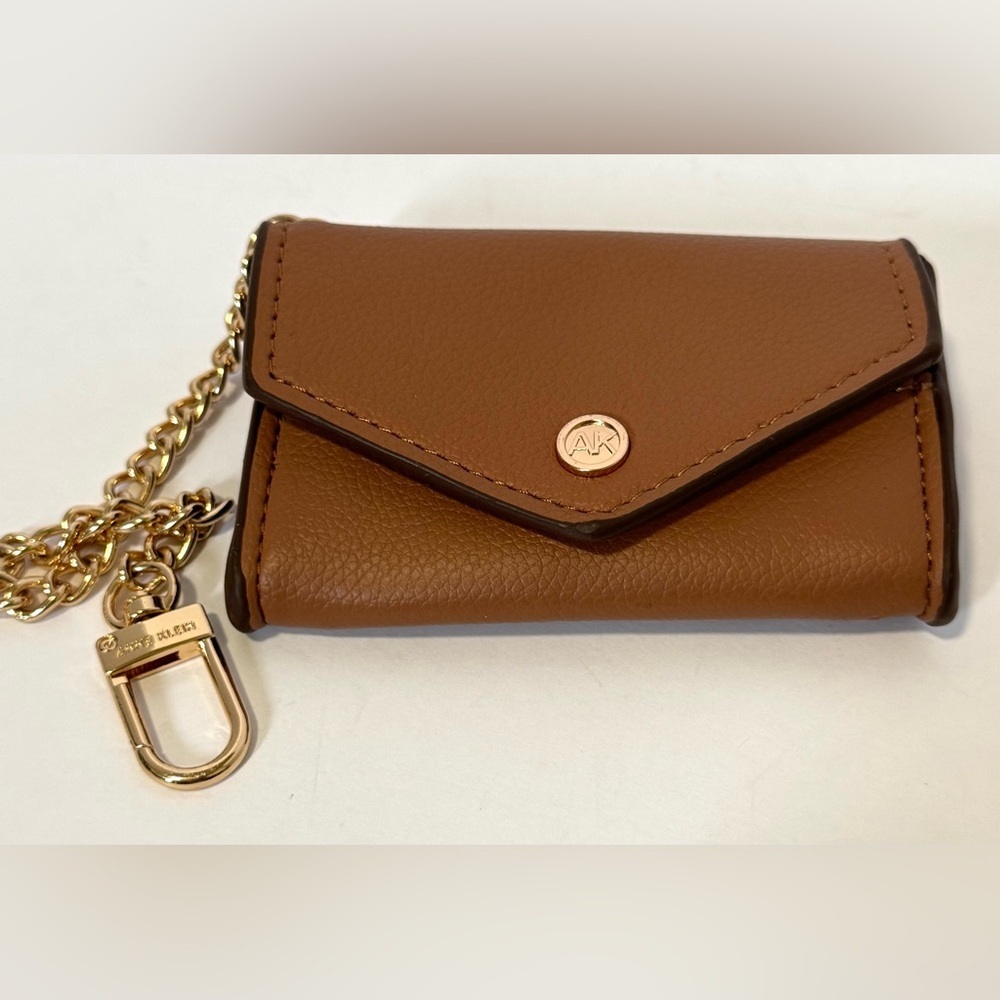 Anne Klein (AK) chained card wallet light brown
